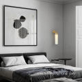 Smoke or Green Glass Tube Gold Wall Light